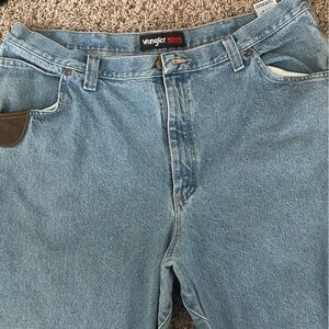 Wrangler FR Relaxed Fit Jeans in Light Blue